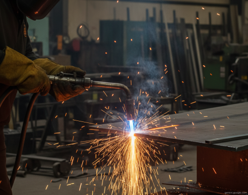 Резка газом и вулканитом